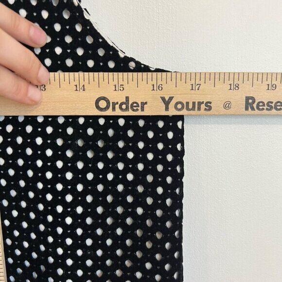 Twee CeCe Dress Scalloped Peter Pan Collar Bow Tie Black White Polka Dot Size 2 - Picture 8 of 13